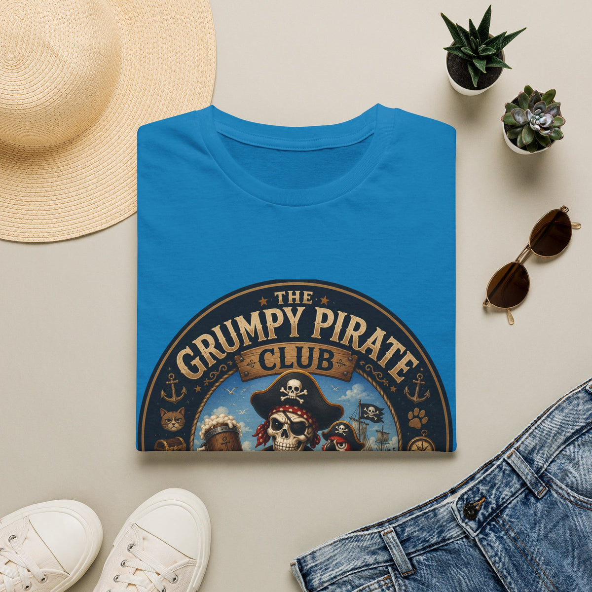 The Grumpy Pirate Skeleton Club T-Shirt