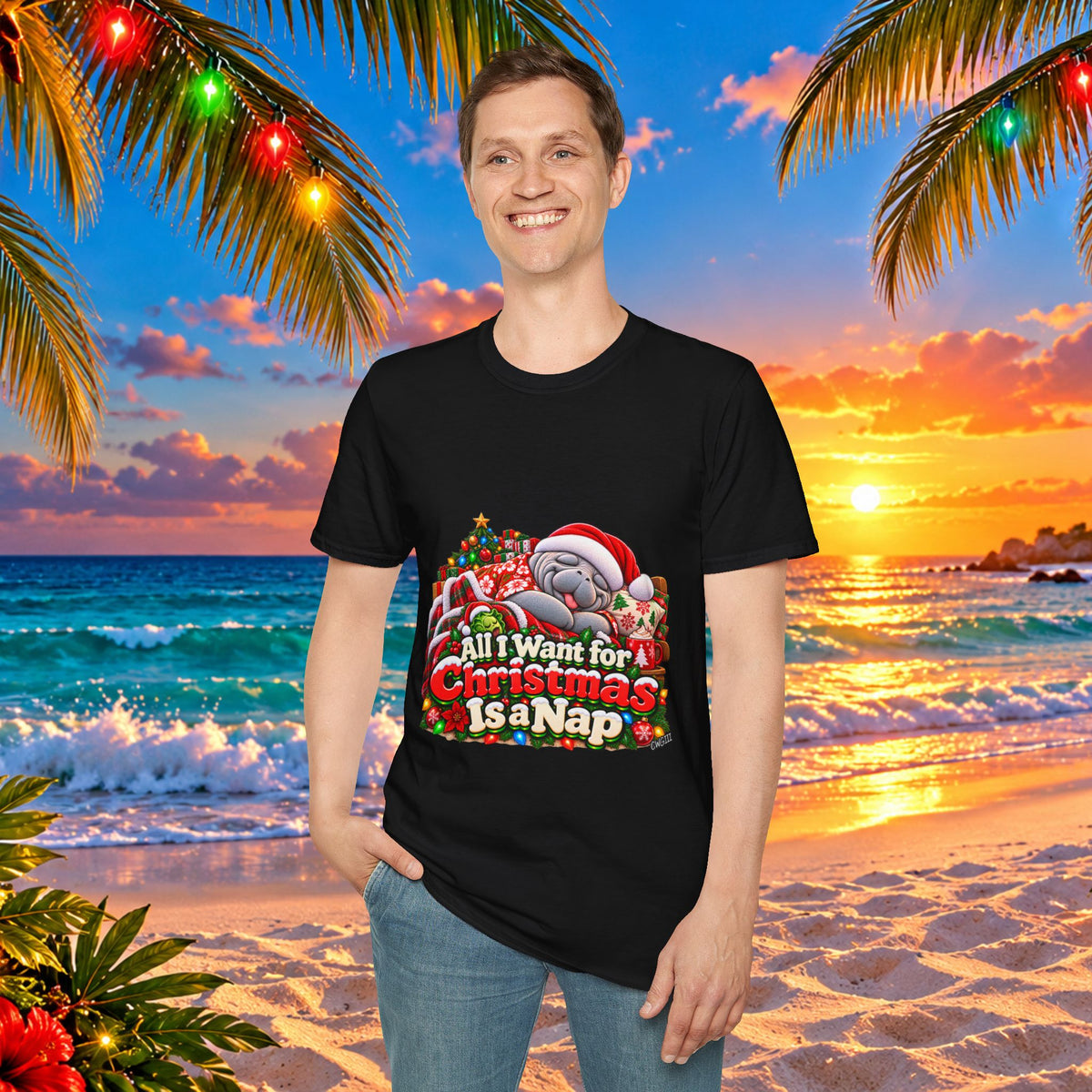 All I Want for Christmas Is a Nap Christmas T-Shirt