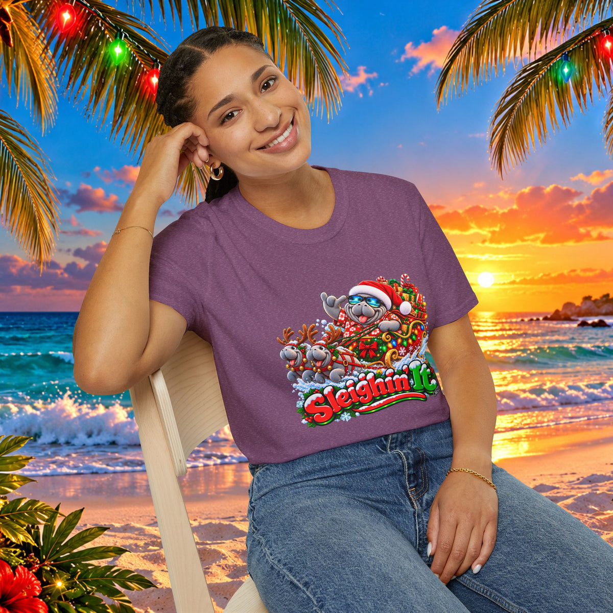 Sleighin’ It Christmas Holiday T-Shirt