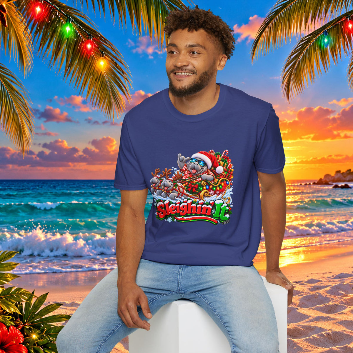 Sleighin’ It Christmas Holiday T-Shirt