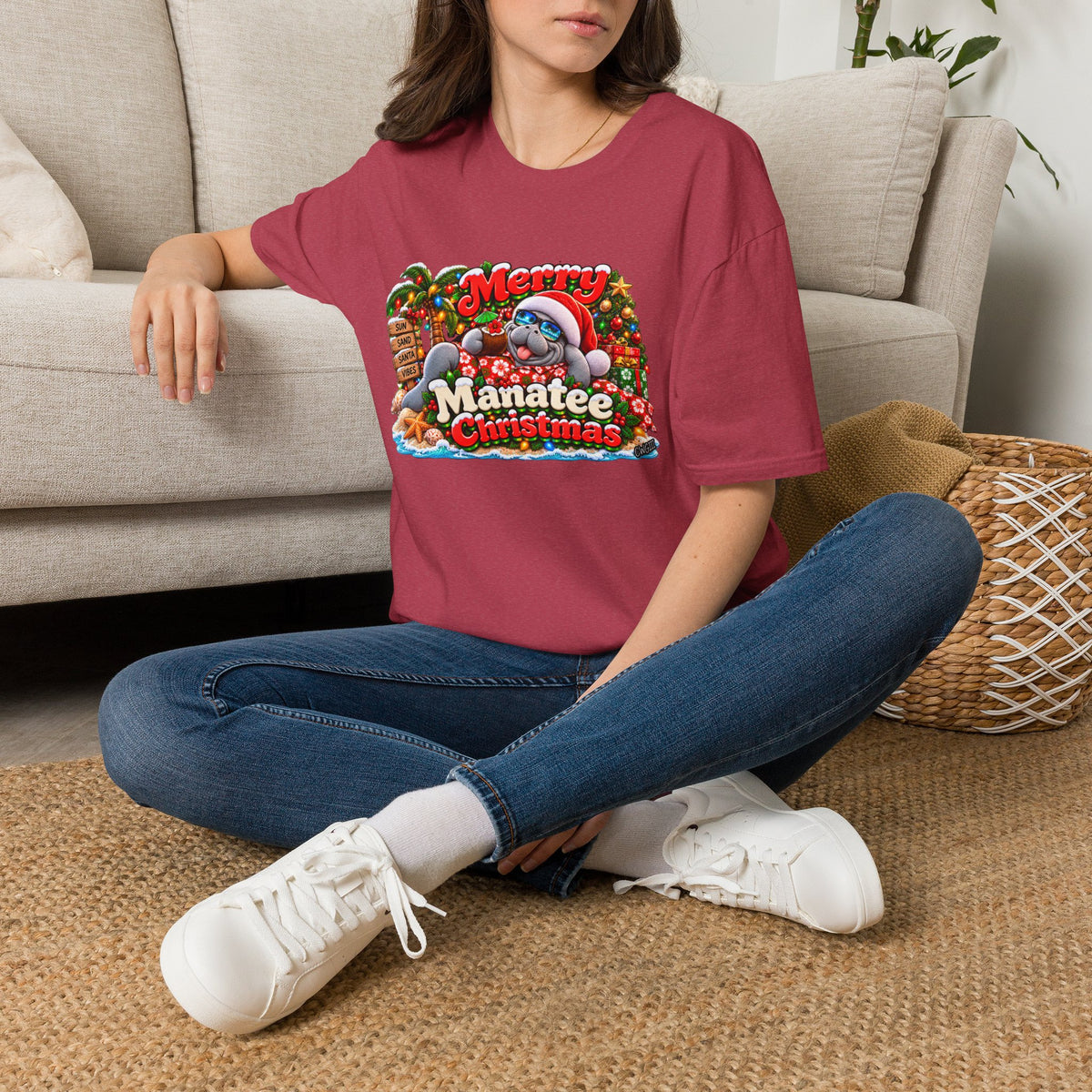 Merry Manatee Christmas T-Shirt