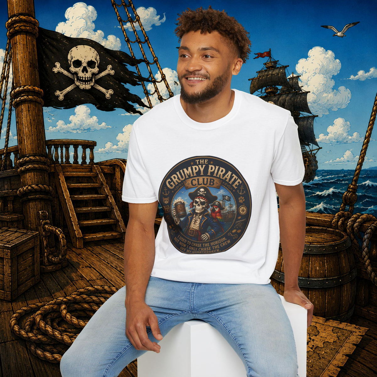 The Grumpy Pirate Skeleton Club T-Shirt