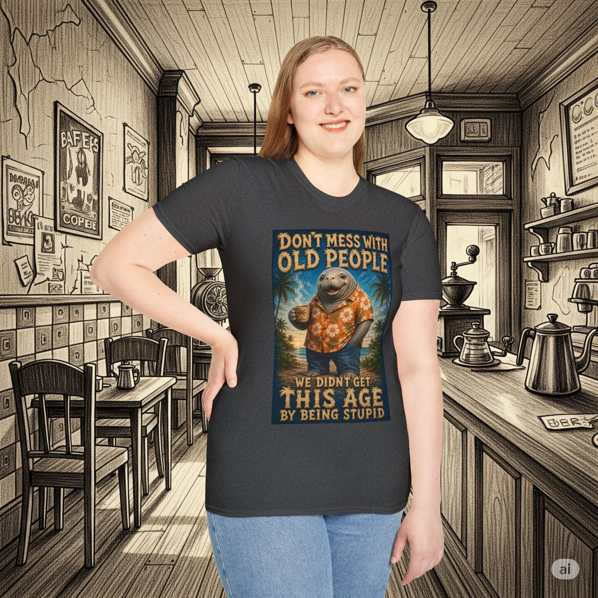 Don’t Mess With Old People Funny Vintage T-Shirt