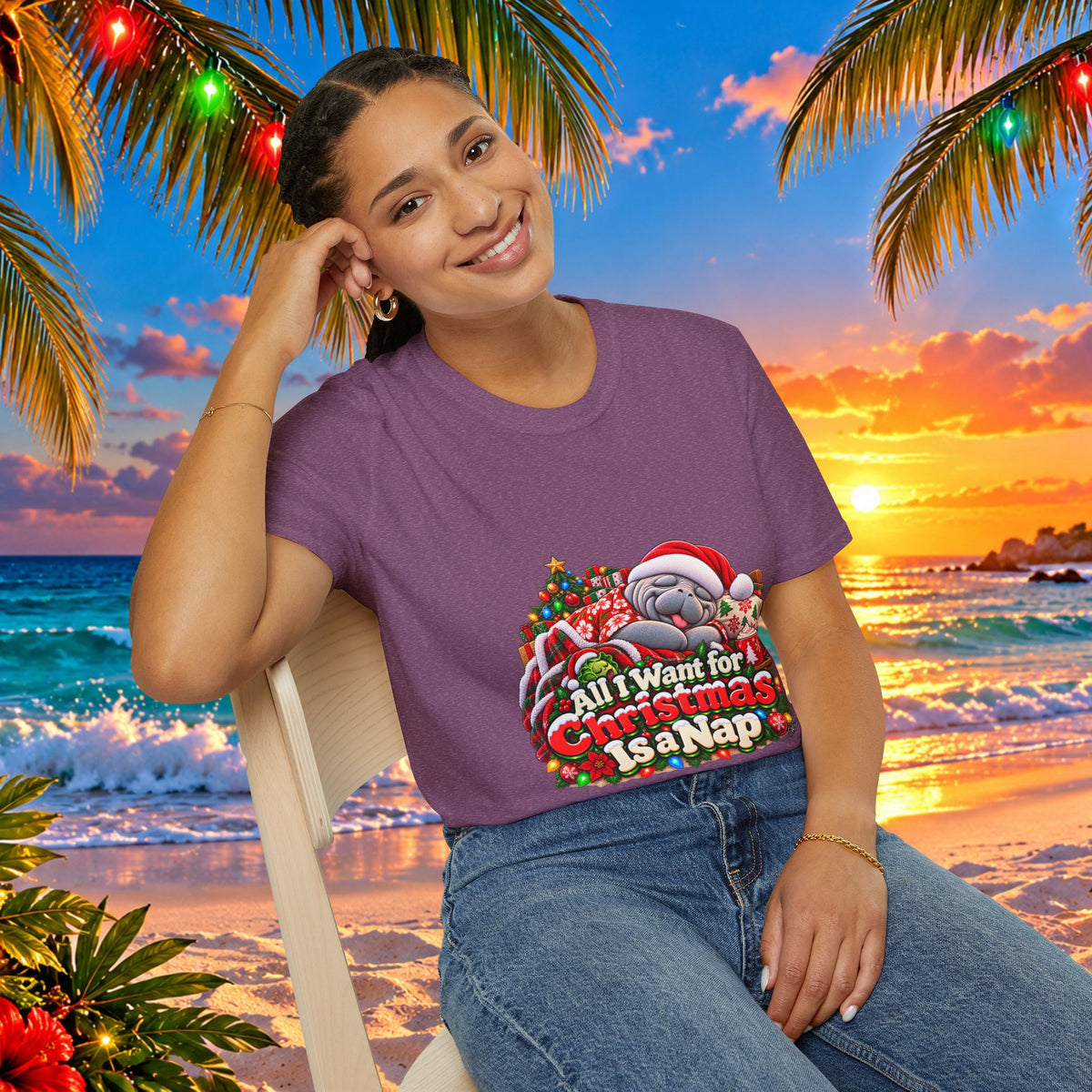 All I Want for Christmas Is a Nap Christmas T-Shirt