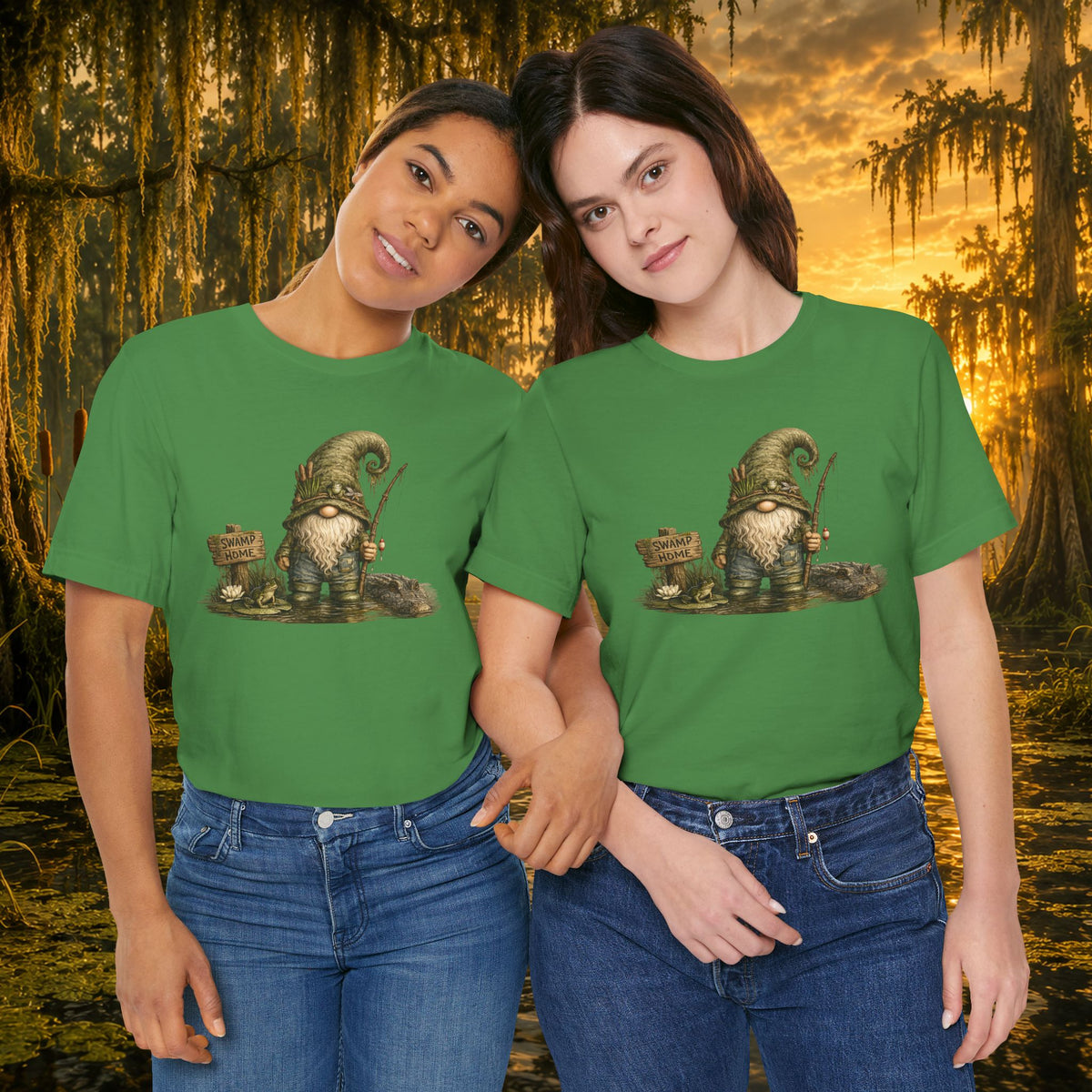 Swamp Gnome Shirt, Southern Swamp Life Tee, Fishing Gnome T-Shirt, Bayou Gnome Shirt, Alligator Gnome, Frog Lover Gift, Country Swamp Shirt