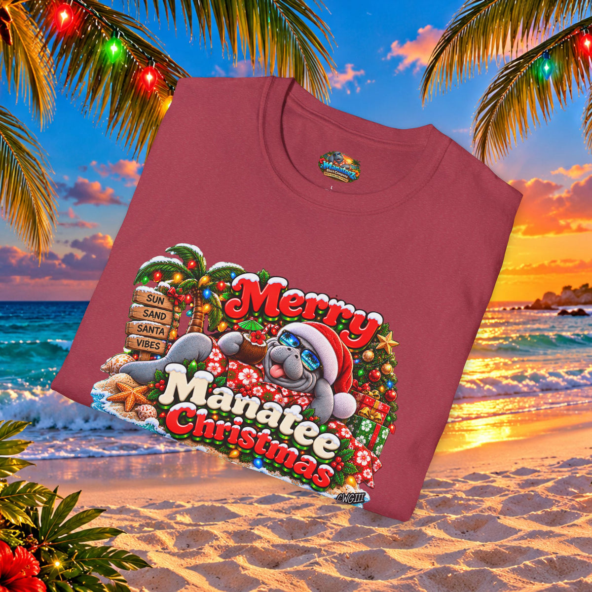Merry Manatee Christmas T-Shirt