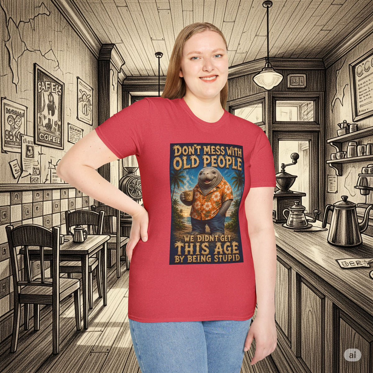 Don’t Mess With Old People Funny Vintage T-Shirt