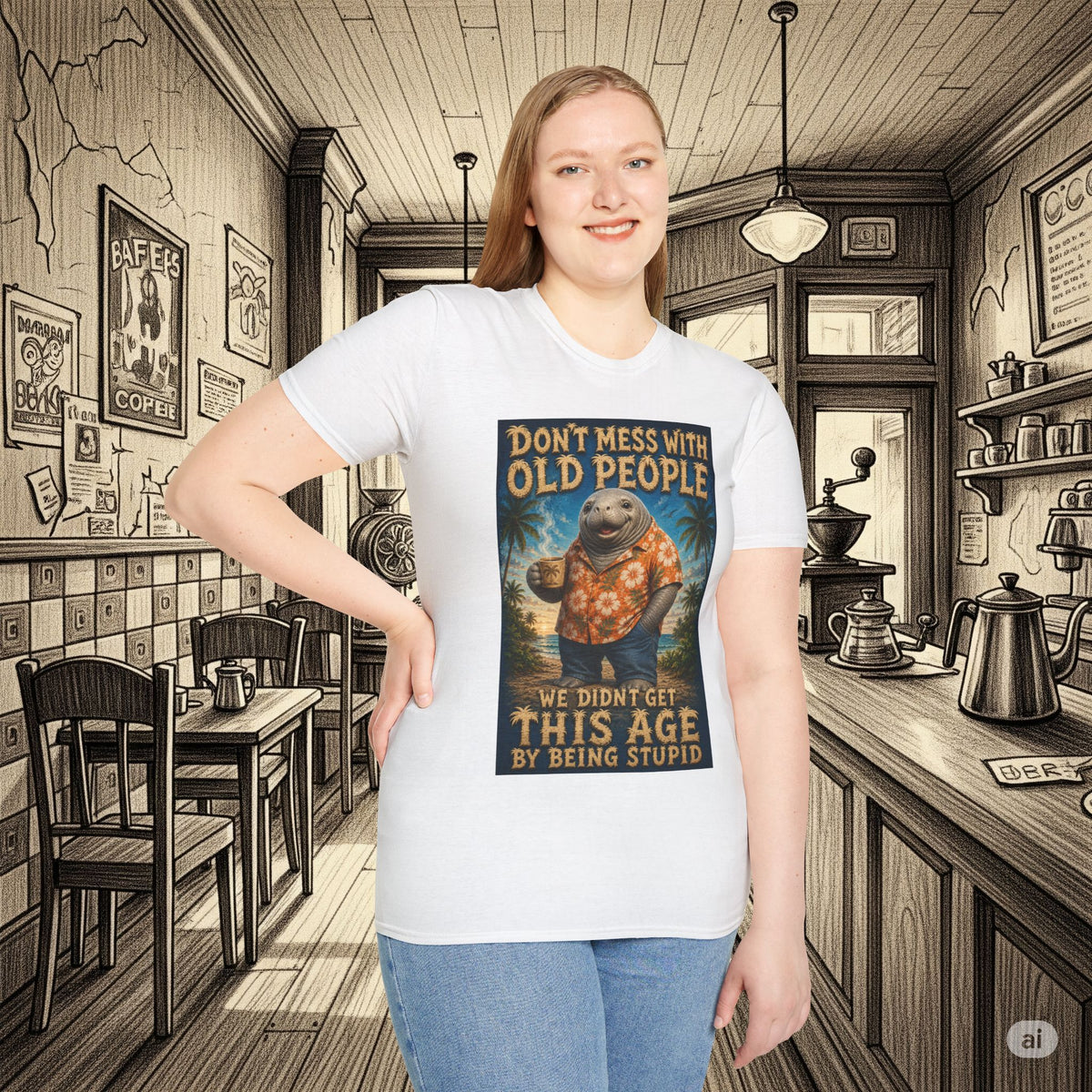 Don’t Mess With Old People Funny Vintage T-Shirt