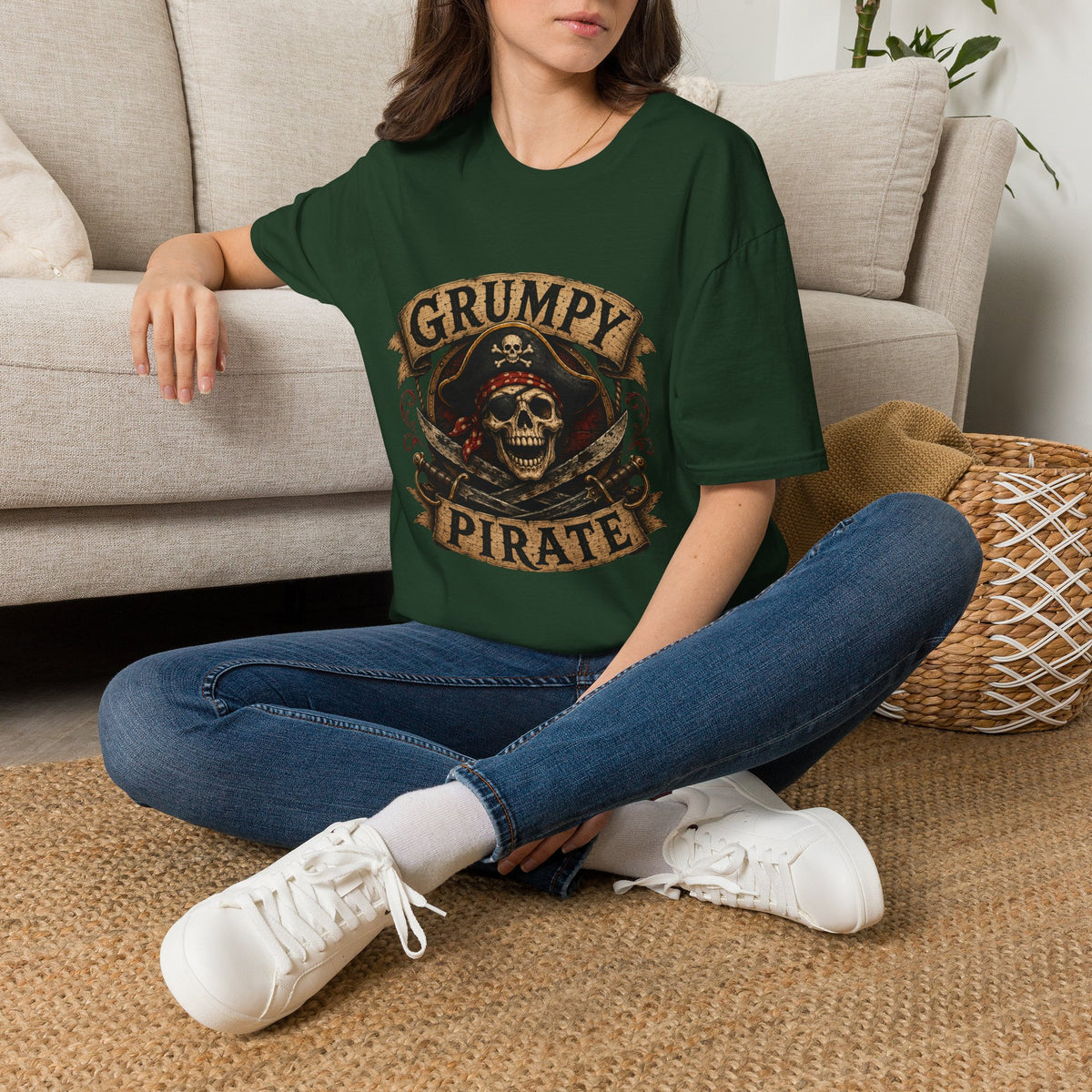 Grumpy Pirate Skull T-Shirt
