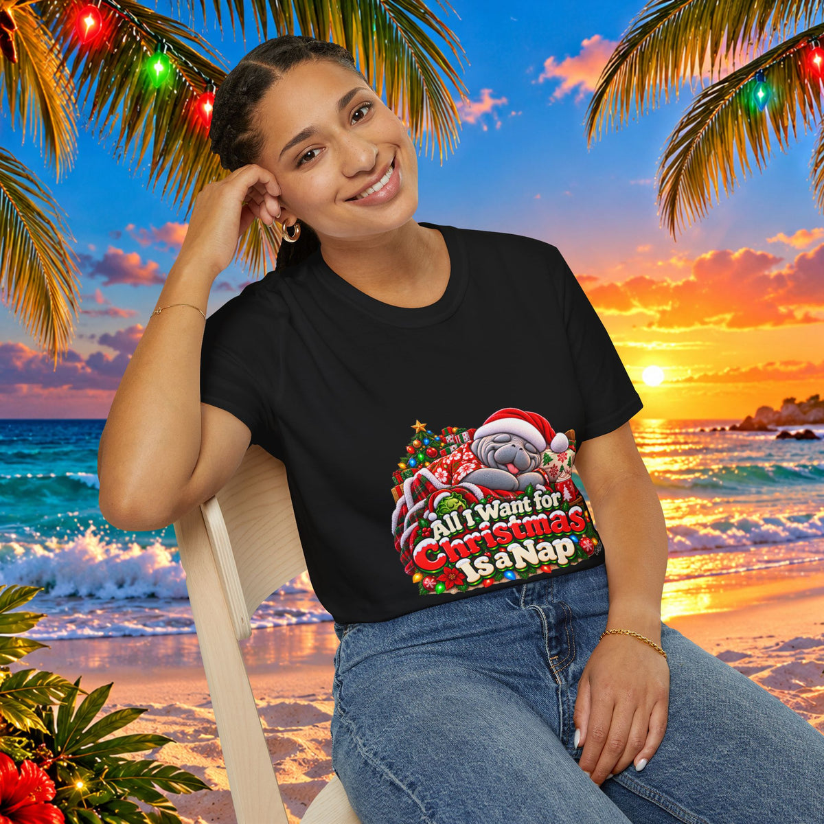 All I Want for Christmas Is a Nap Christmas T-Shirt
