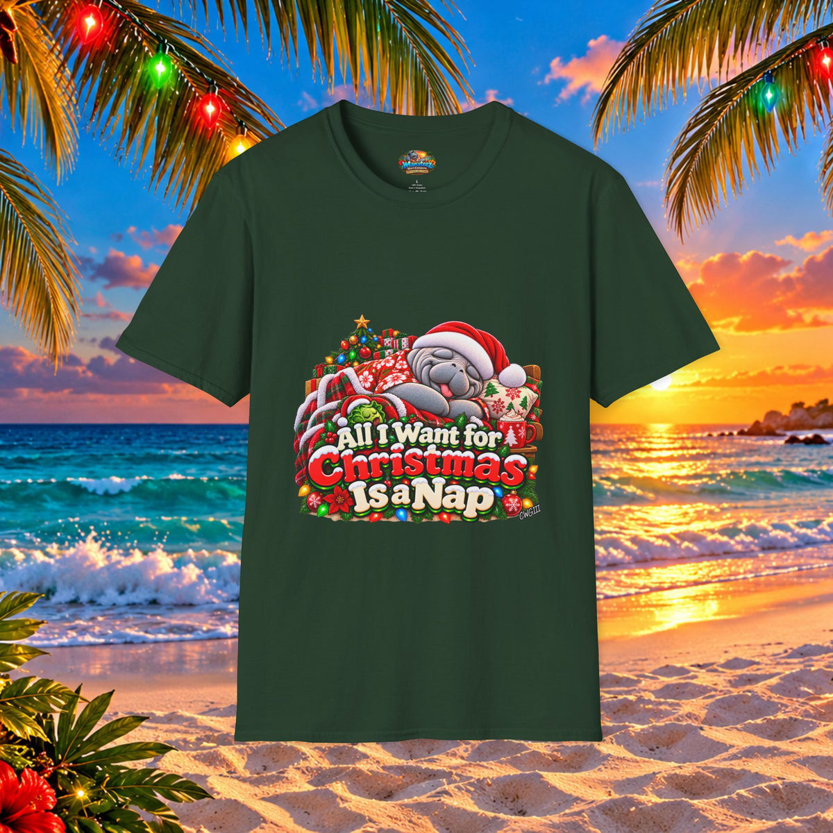 All I Want for Christmas Is a Nap Christmas T-Shirt