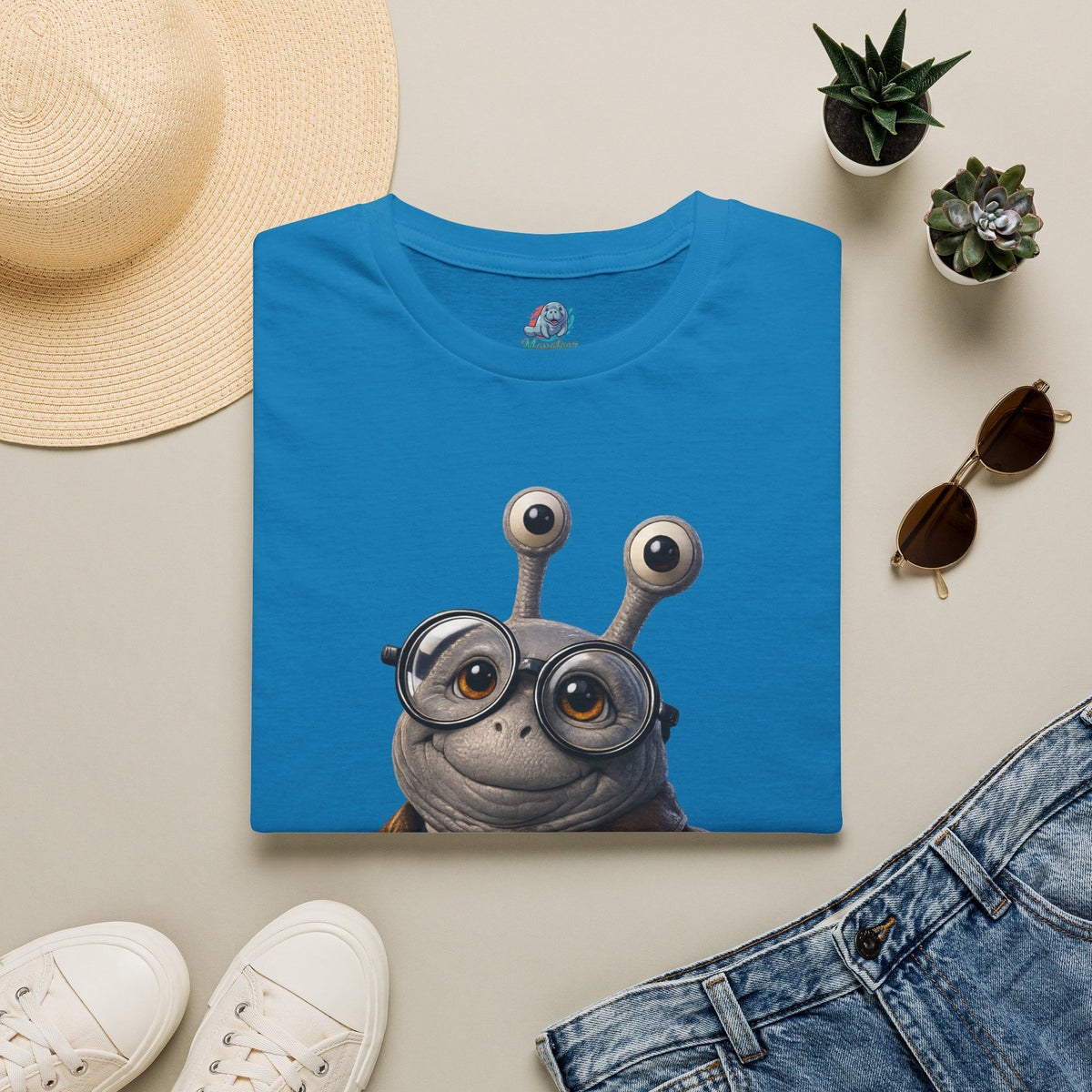 Cute Nerdy Snail Shirt | Steampunk Professor Snail Graphic Tee | Funny Bookworm Animal T-Shirt