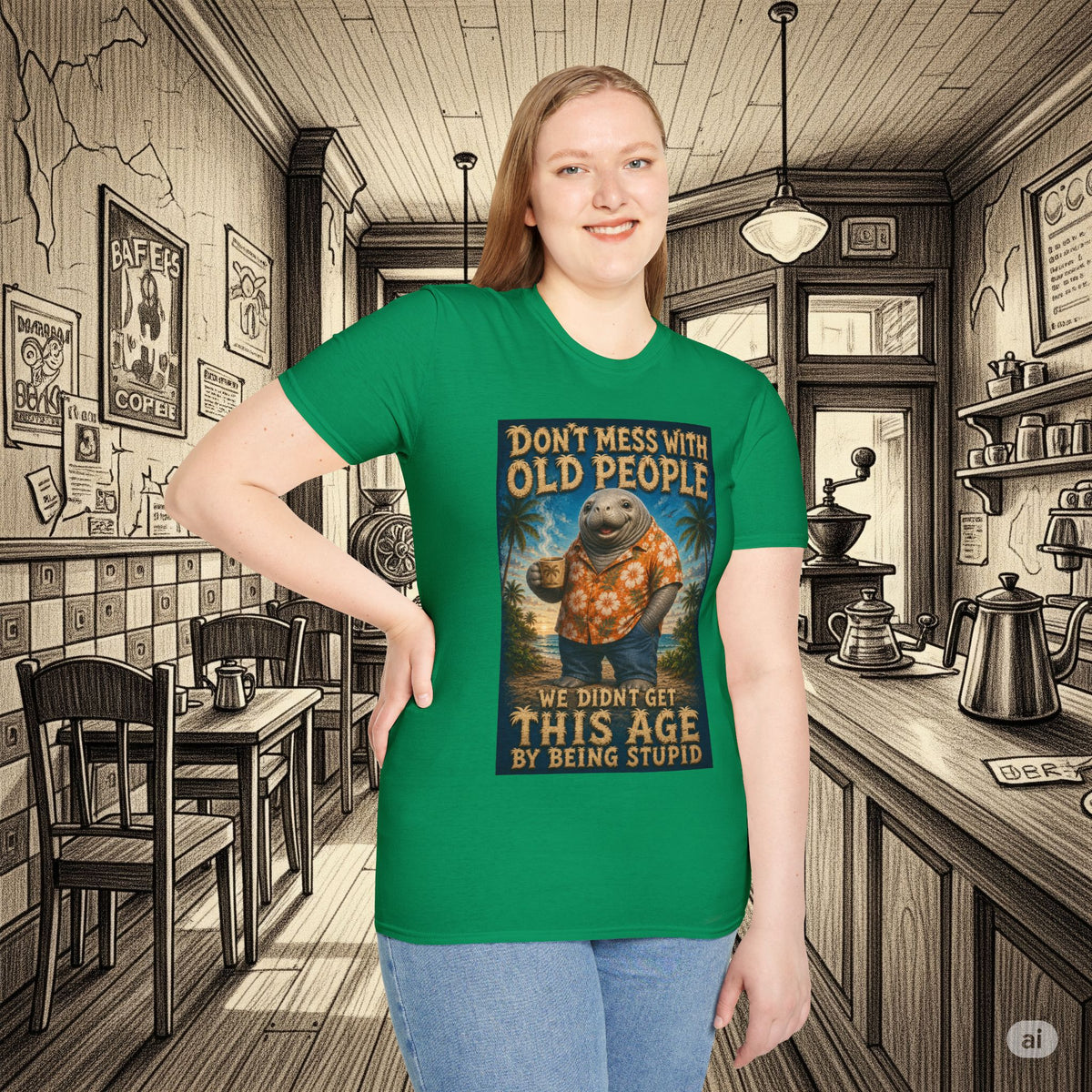 Don’t Mess With Old People Funny Vintage T-Shirt
