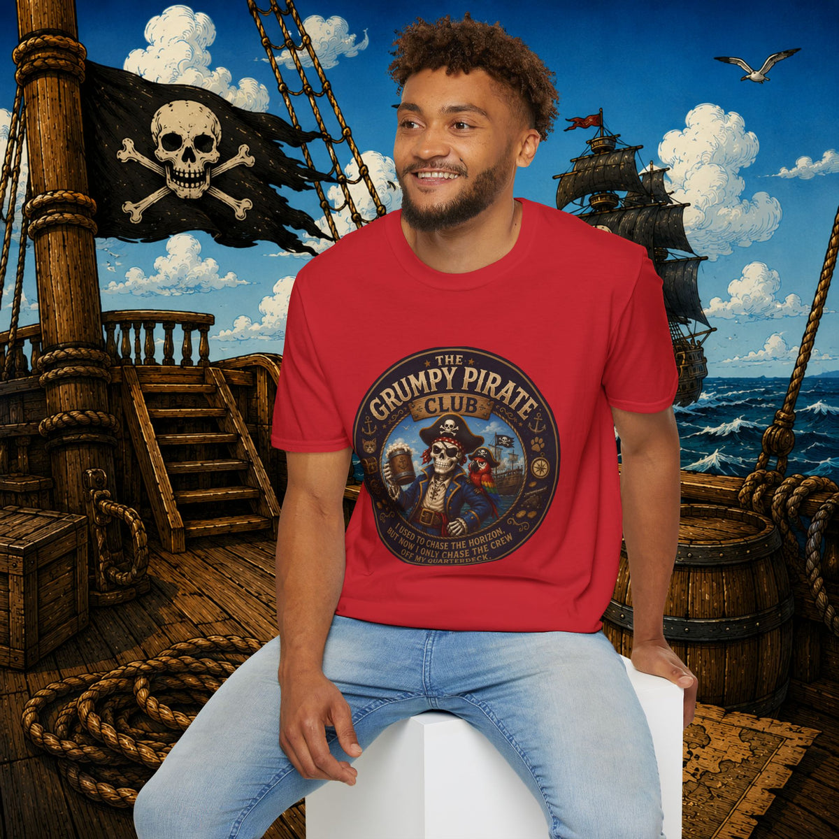 The Grumpy Pirate Skeleton Club T-Shirt