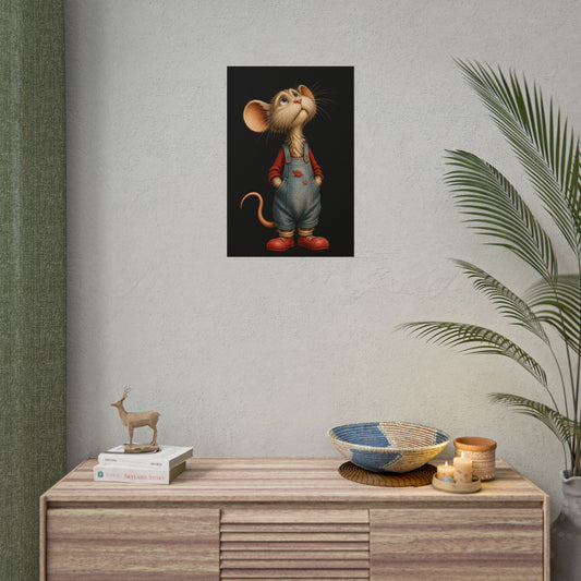 Curious Mouse Rolled Poster