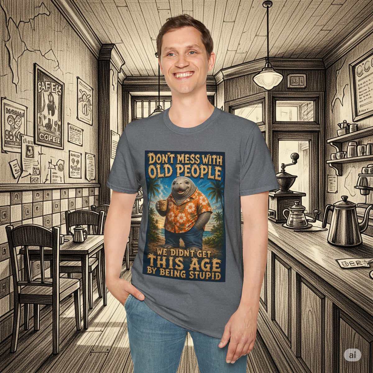 Don’t Mess With Old People Funny Vintage T-Shirt