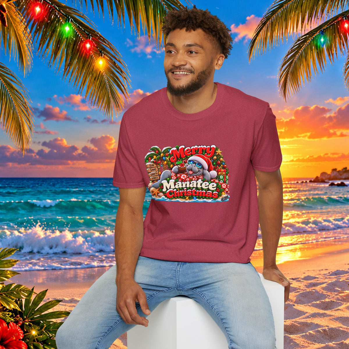 Merry Manatee Christmas T-Shirt