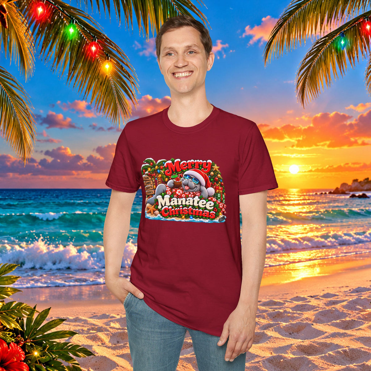 Merry Manatee Christmas T-Shirt