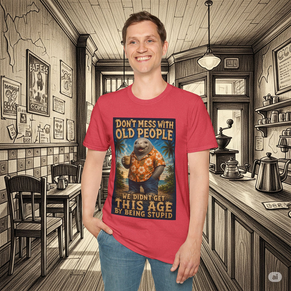 Don’t Mess With Old People Funny Vintage T-Shirt