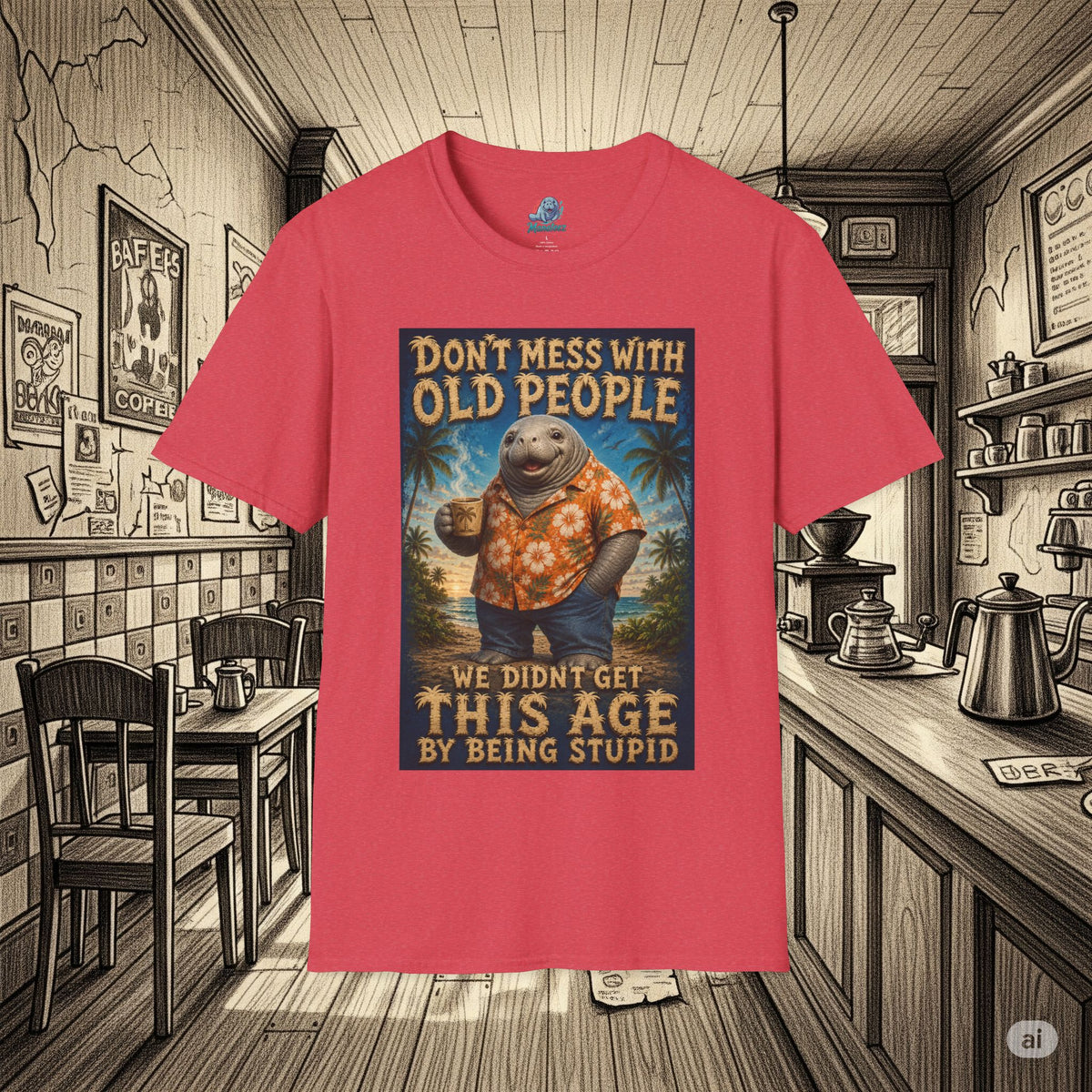Don’t Mess With Old People Funny Vintage T-Shirt
