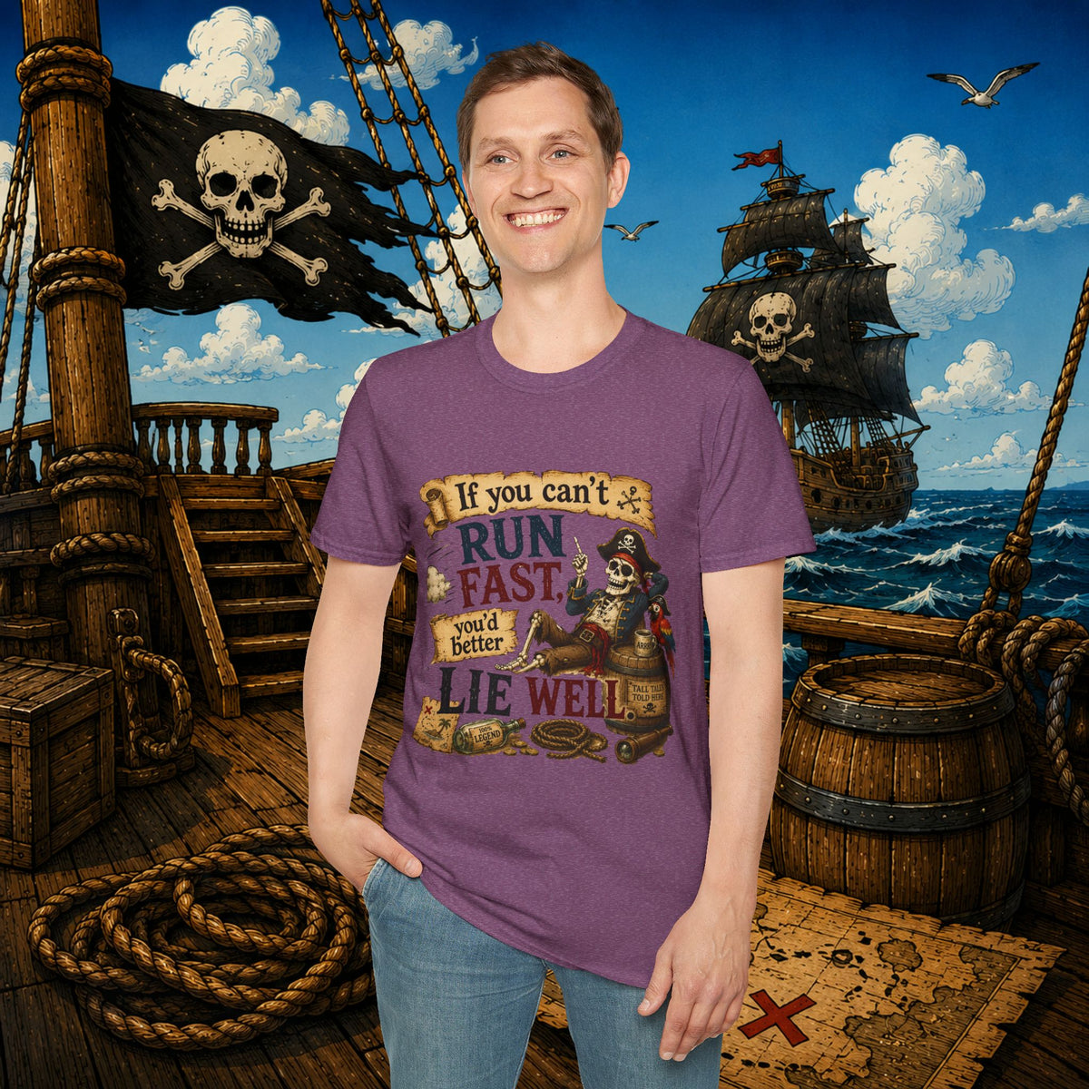 Run Fast, Lie Well Pirate T-Shirt