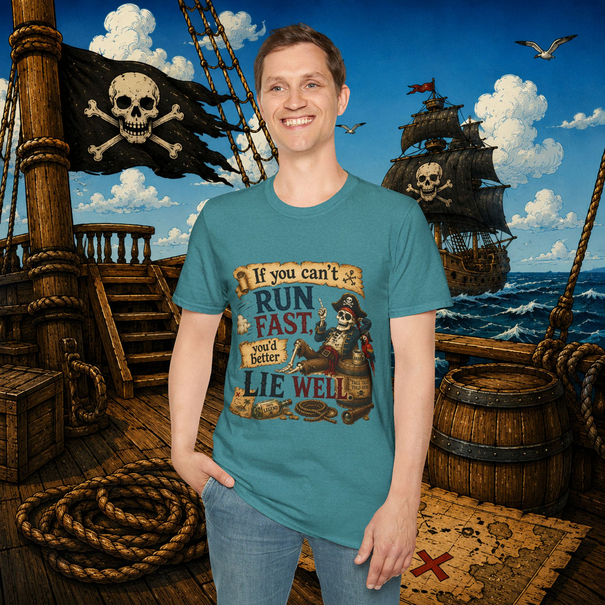 Run Fast, Lie Well Pirate T-Shirt