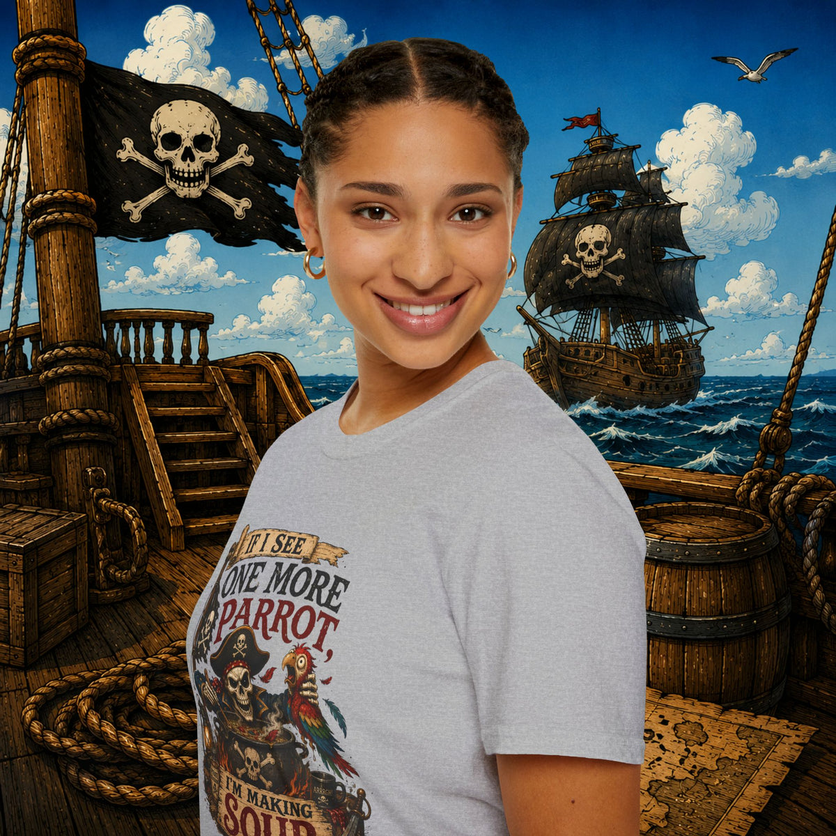 If I See One More Parrot I’m Making Soup Pirate T-Shirt
