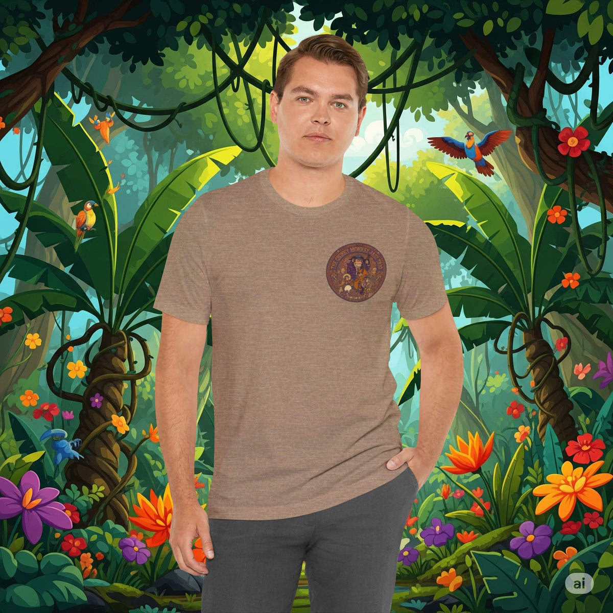 Vintage Style Fat Tony and the Chunky Monkey Trio Shirt - Retro Band Tee