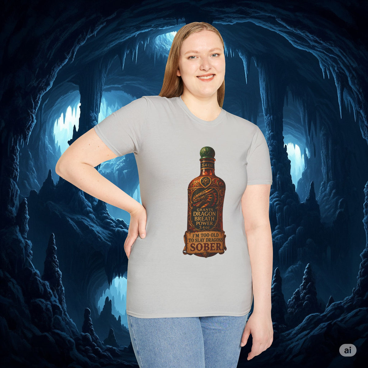 I'm Too Old to Slay Dragons Sober Shirt – Funny Dragon Breath Potion Fantasy T-Shirt