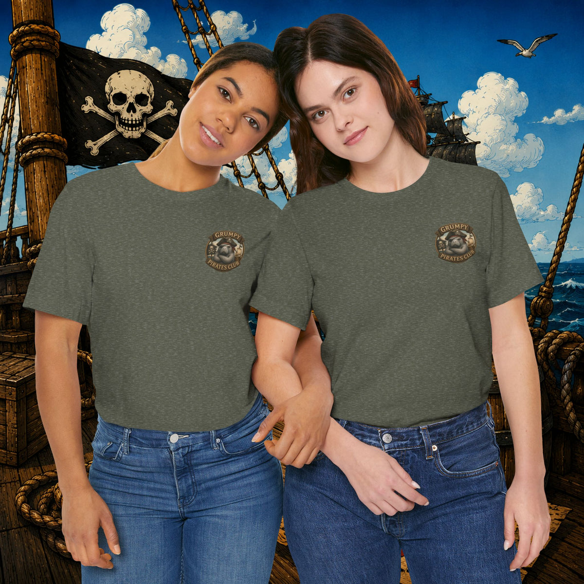 Grumpier Than a Manatee Without Snacks | Funny Pirate Manatee T-Shirt