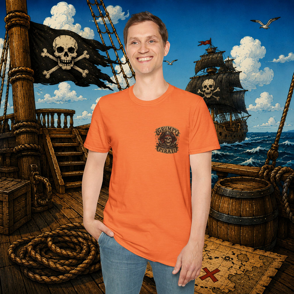 Vintage Pirate Limited Edition – Funny Aging Pirate Skeleton T-Shirt | Old Pirate Humor Tee