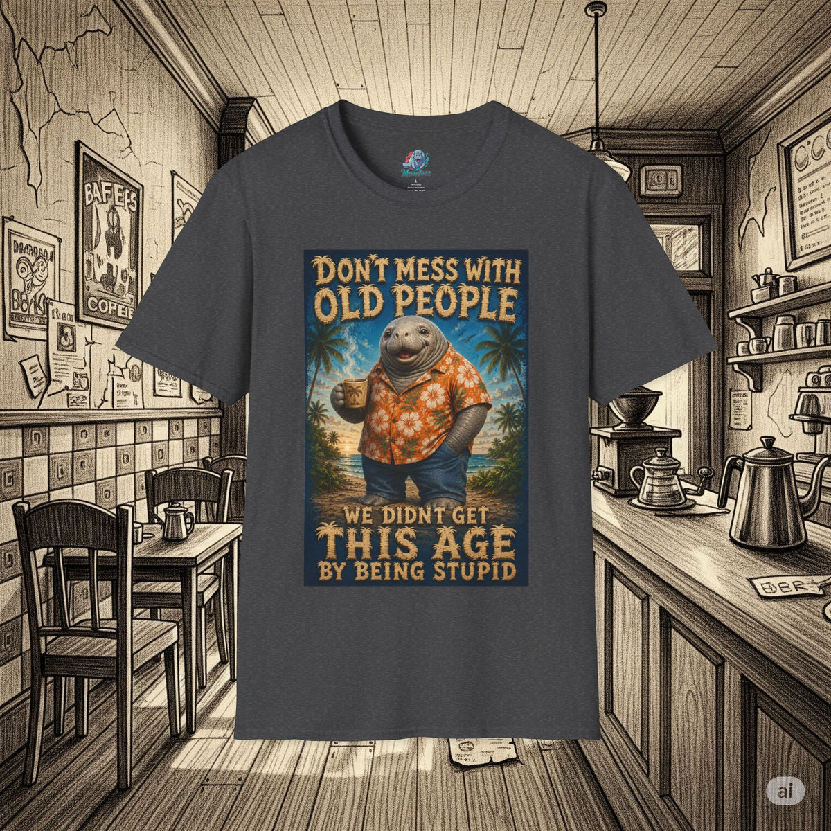 Don’t Mess With Old People Funny Vintage T-Shirt