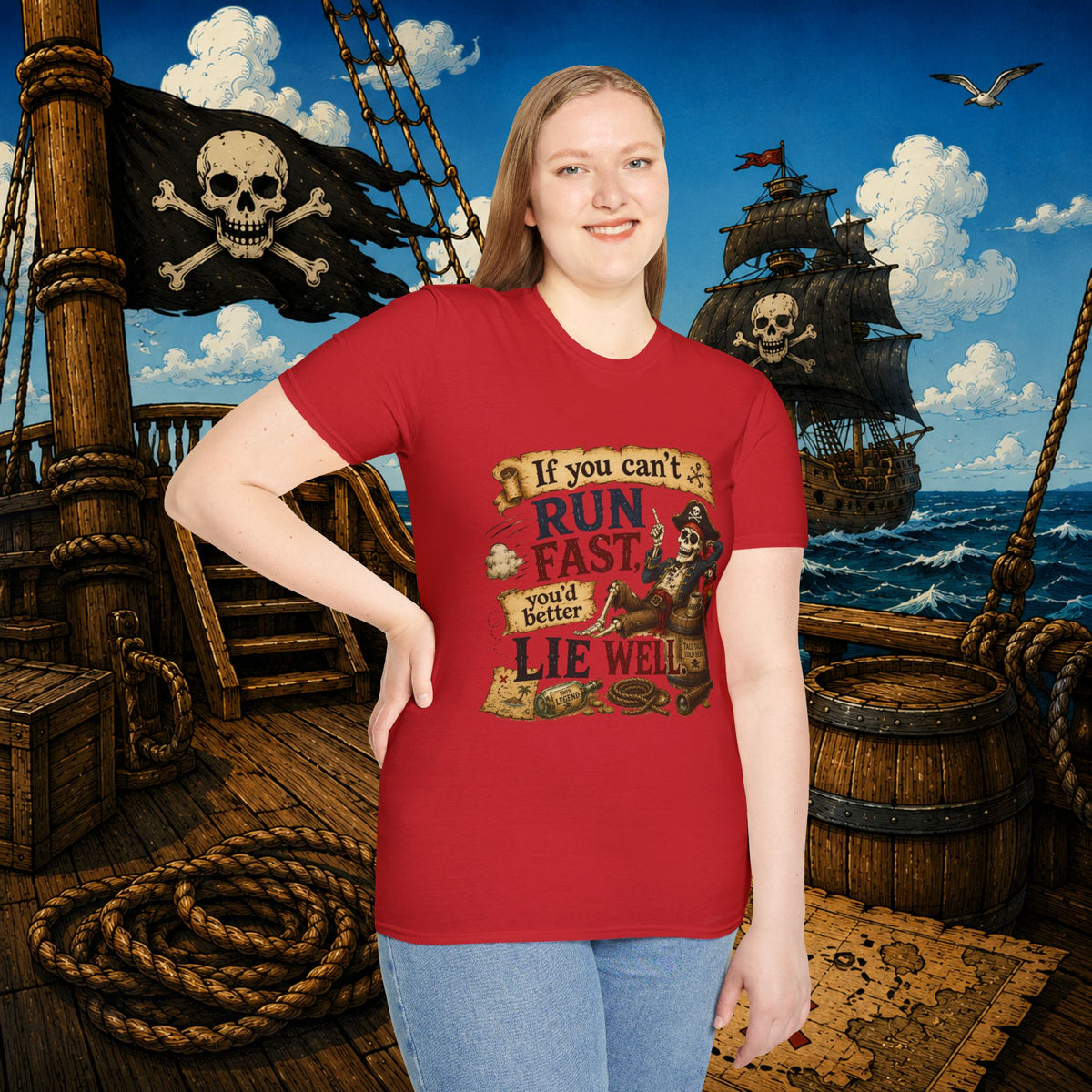 Run Fast, Lie Well Pirate T-Shirt