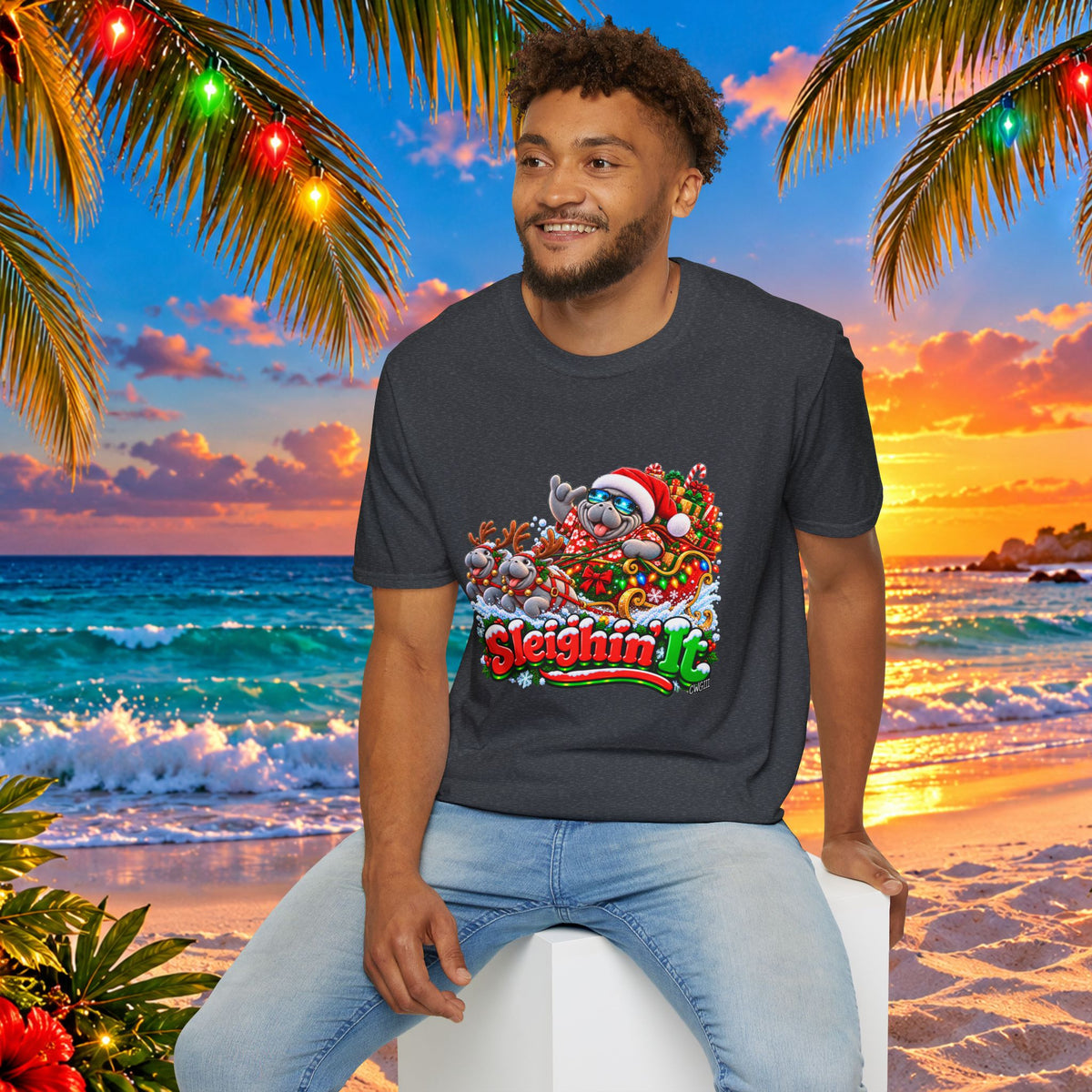 Sleighin’ It Christmas Holiday T-Shirt
