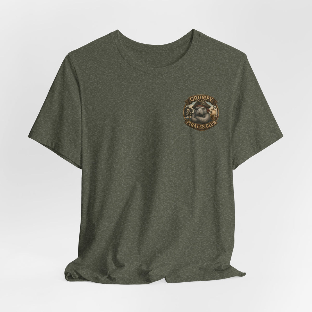Beware of Old Pirates With Nothing Left to Prove | Grumpy Pirate Club Manatee T-Shirt