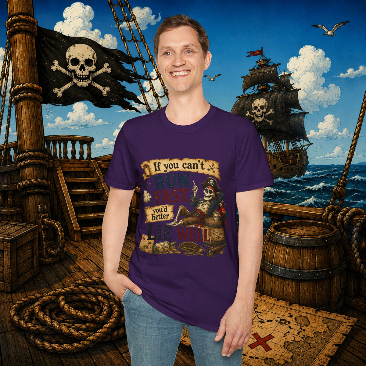Run Fast, Lie Well Pirate T-Shirt