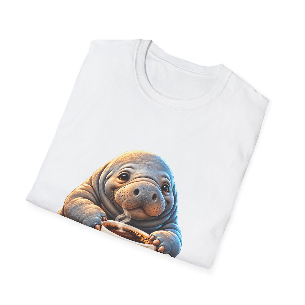 Manatee Drinking Coffee T-Shirt