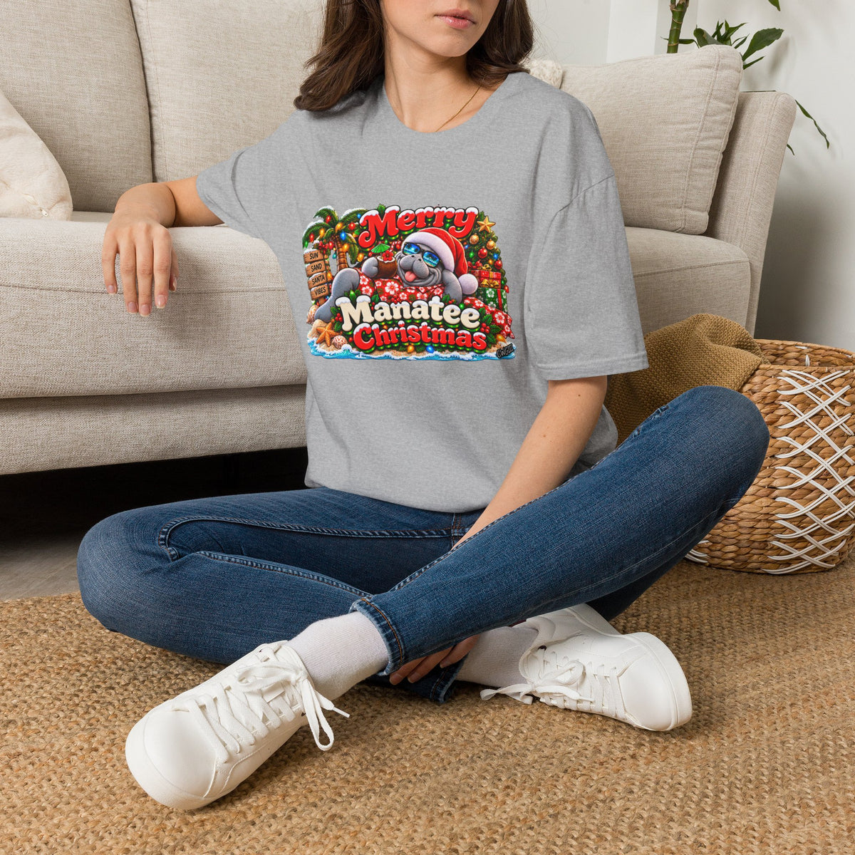 Merry Manatee Christmas T-Shirt