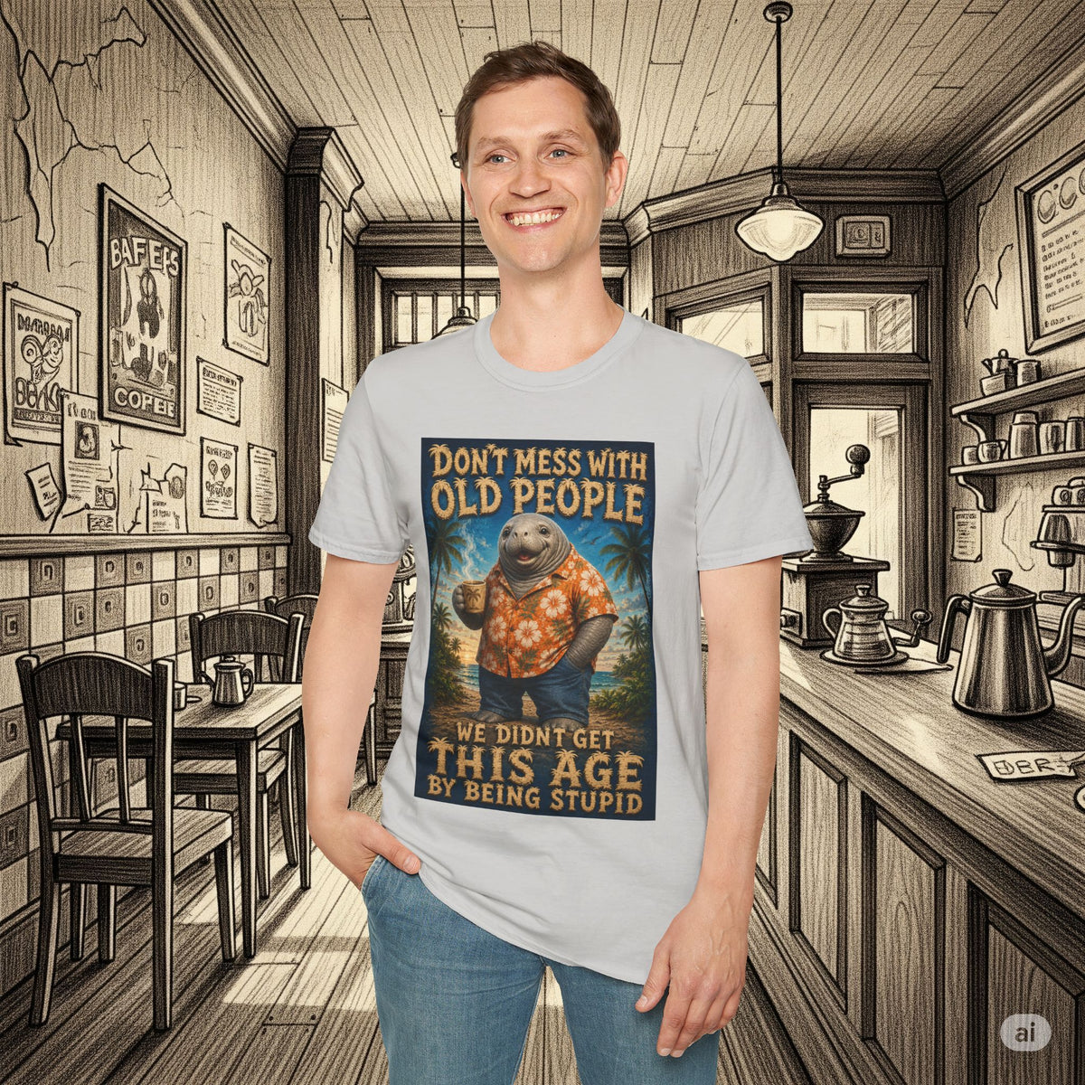 Don’t Mess With Old People Funny Vintage T-Shirt
