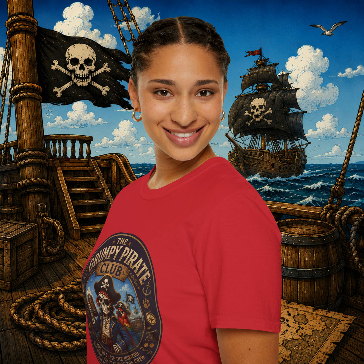 The Grumpy Pirate Skeleton Club T-Shirt