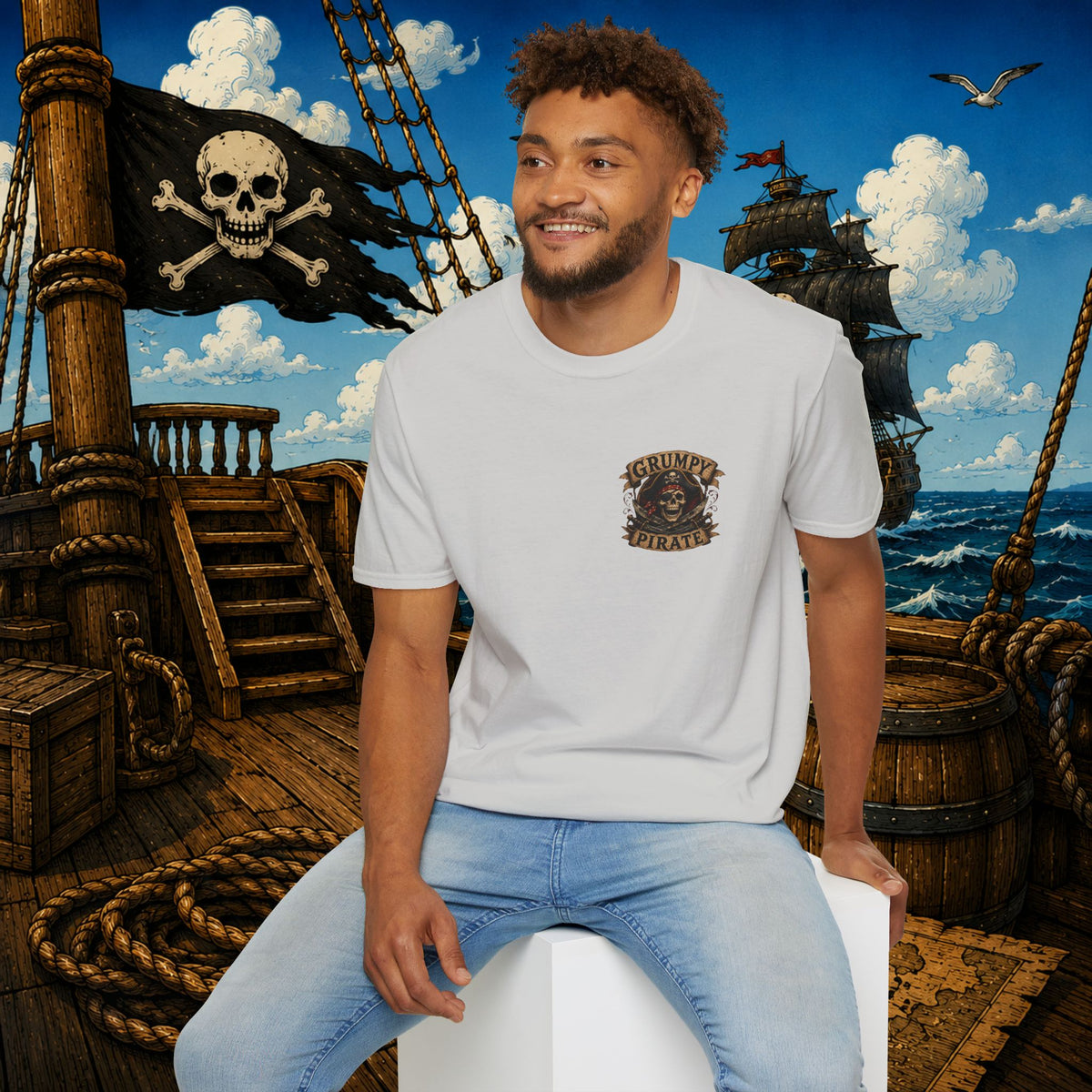 Vintage Pirate Limited Edition – Funny Aging Pirate Skeleton T-Shirt | Old Pirate Humor Tee