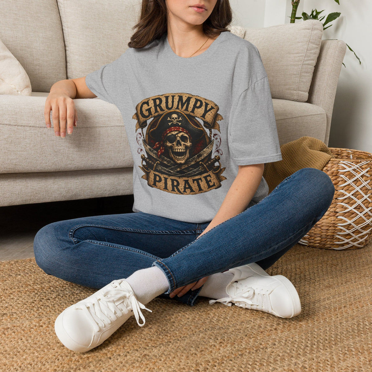 Grumpy Pirate Skull T-Shirt