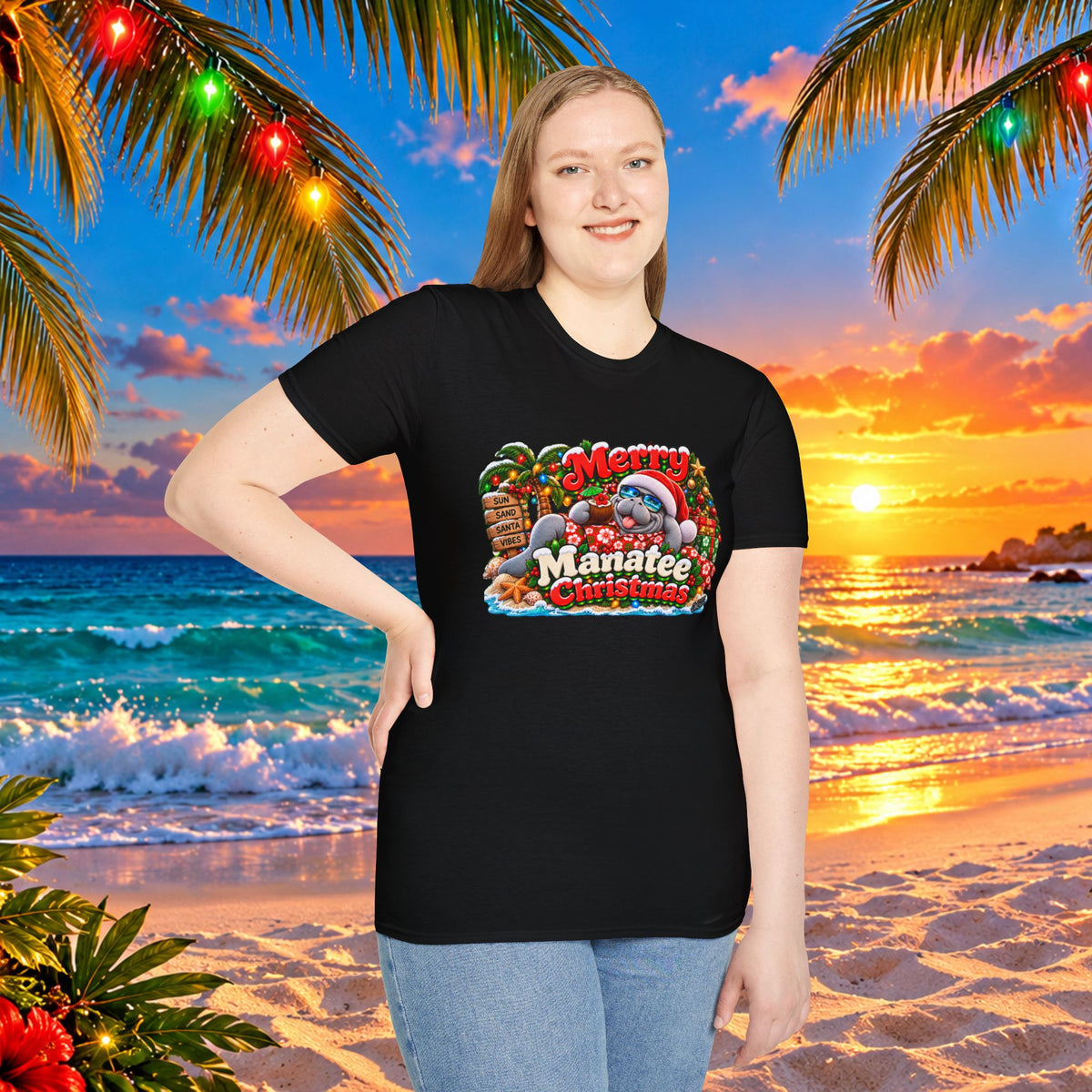 Merry Manatee Christmas T-Shirt