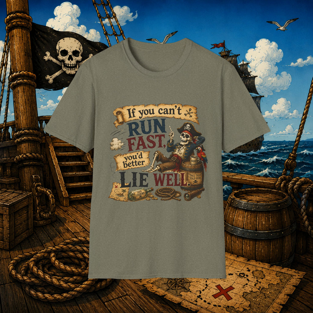 Run Fast, Lie Well Pirate T-Shirt