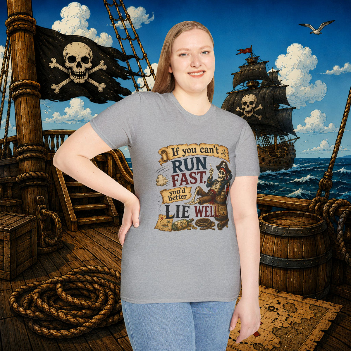 Run Fast, Lie Well Pirate T-Shirt