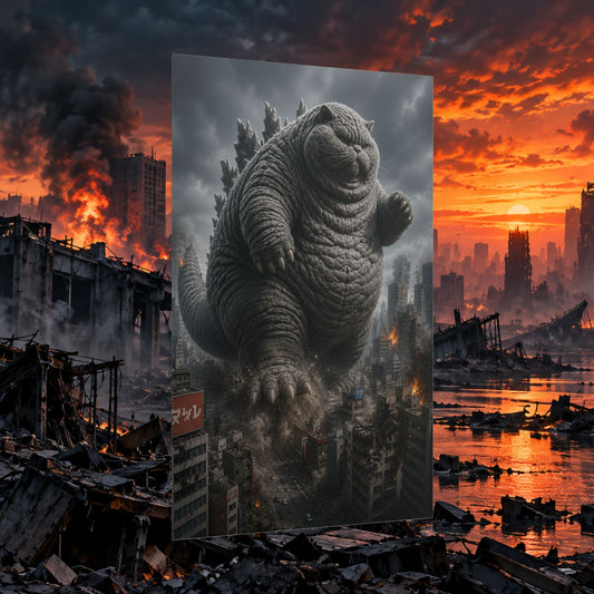 Kaiju City Destruction Monster Rolled Poster