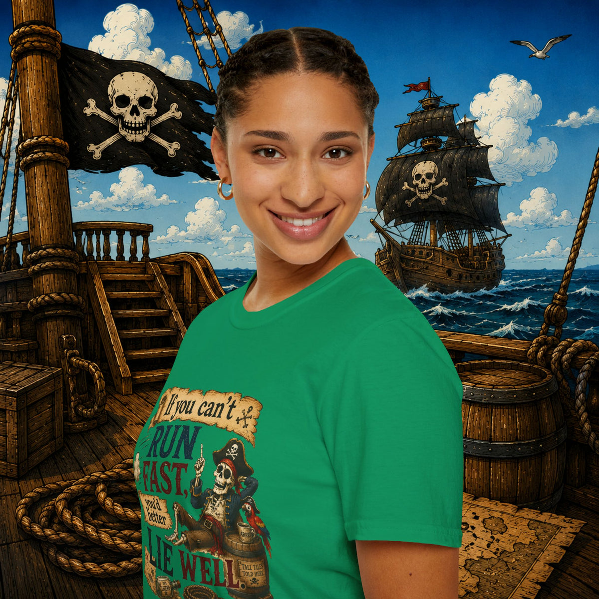 Run Fast, Lie Well Pirate T-Shirt