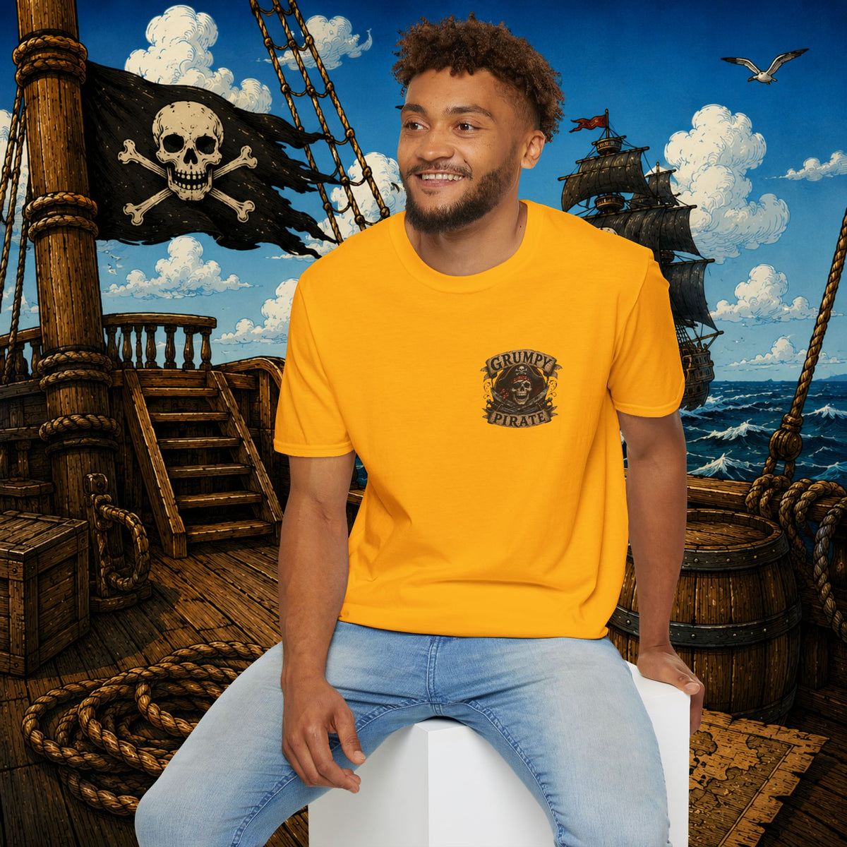 Vintage Pirate Limited Edition – Funny Aging Pirate Skeleton T-Shirt | Old Pirate Humor Tee