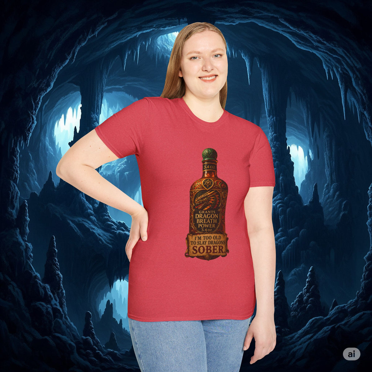 I'm Too Old to Slay Dragons Sober Shirt – Funny Dragon Breath Potion Fantasy T-Shirt