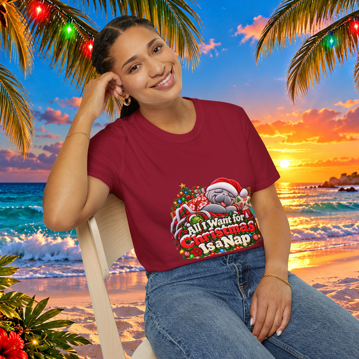 All I Want for Christmas Is a Nap Christmas T-Shirt